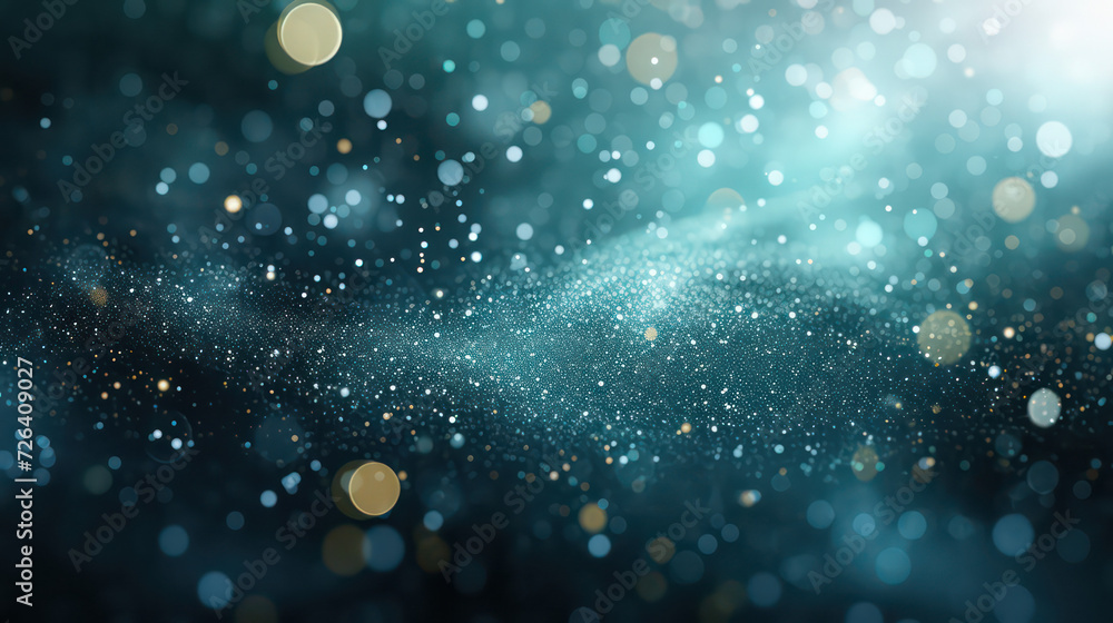 turqoise luxury glitter and bokeh particles, turqoise bokeh background, holiday festival background turqoise luxury glitter and bokeh particles, turqoise bokeh background, holiday festival background