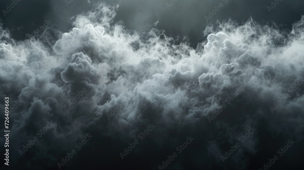 Obraz premium A plane is seen soaring through a sky filled with dark, ominous clouds. This image can be used to depict various concepts such as mystery, adventure, or even turbulence in life