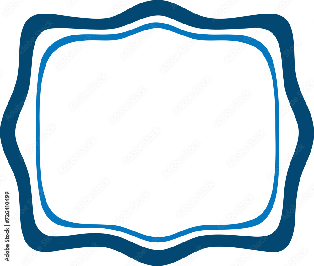 Frame shape flat illustration. Border silhouette design element Frame shape flat illustration. Border silhouette design element