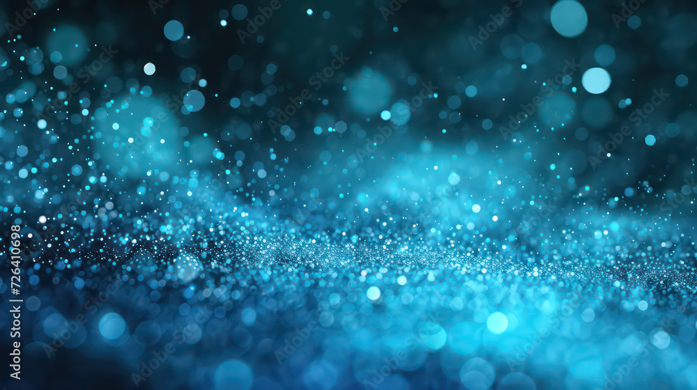 turqoise luxury glitter and bokeh particles, turqoise bokeh background, holiday festival background turqoise luxury glitter and bokeh particles, turqoise bokeh background, holiday festival background