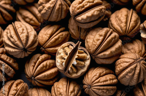Background with walnuts.