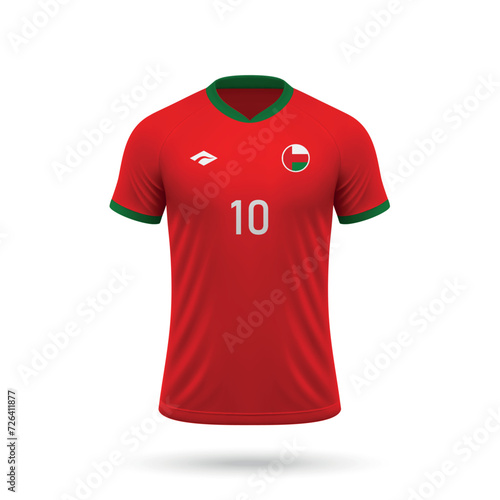 3d realistic soccer jersey Oman national team 2024