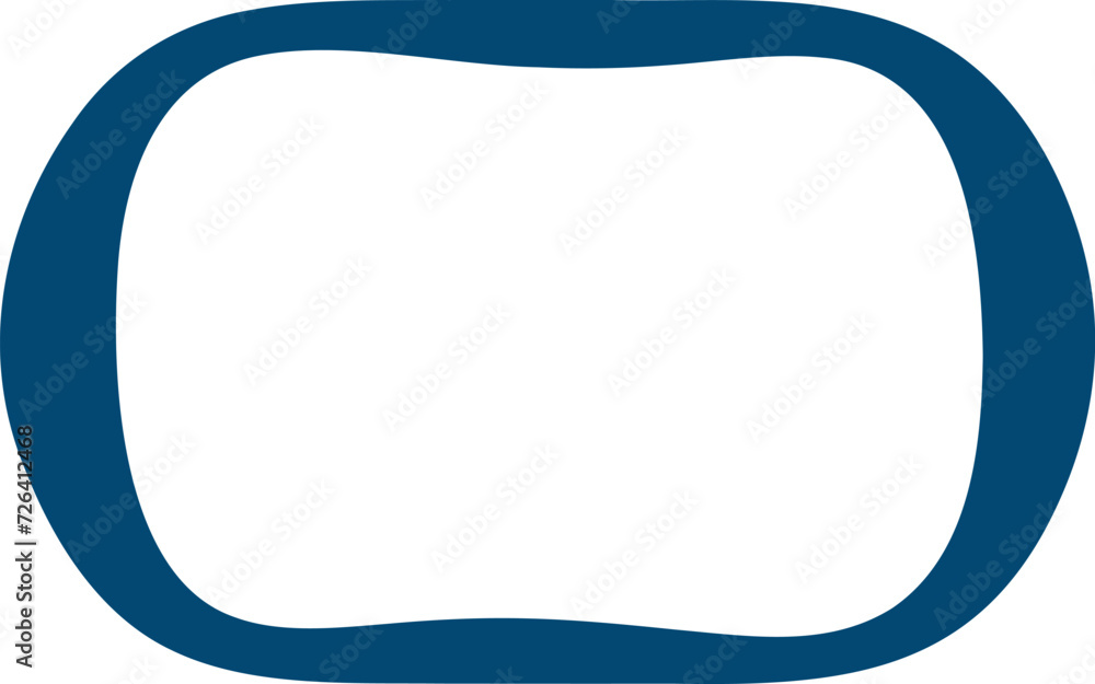 Frame shape flat illustration. Border silhouette design element Frame shape flat illustration. Border silhouette design element