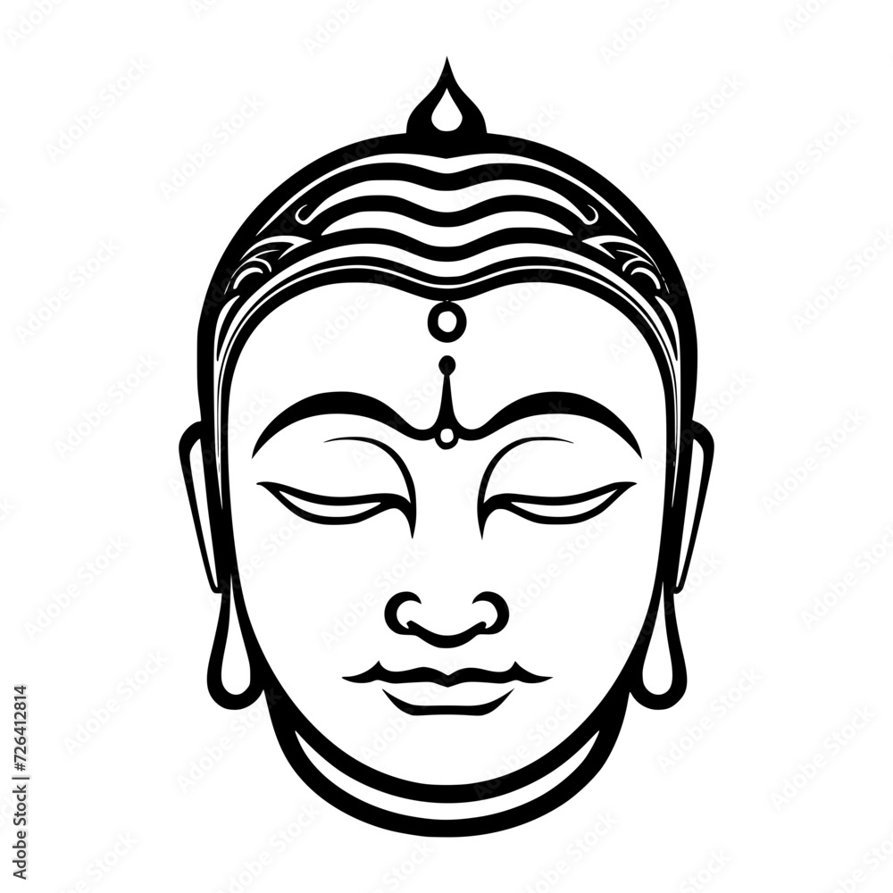 Buddha logo icon vector illustration