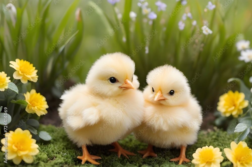 Chicken on the grass | Tiny farm animals