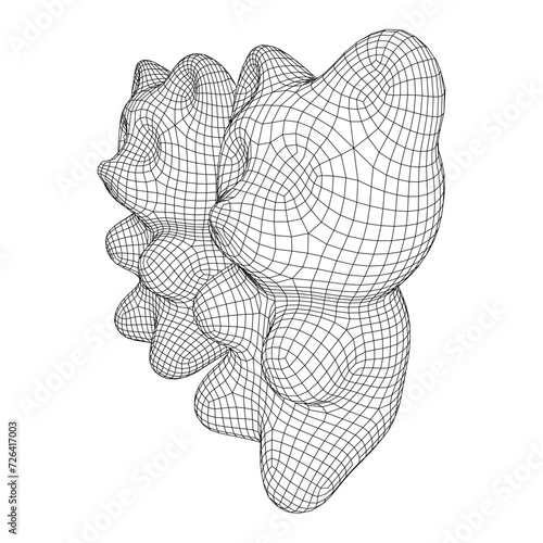 Gummy bear. Jelly fruit candy