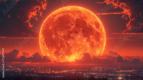 red moon  hyper detailed  beautifully color coded  beautifully color graded  