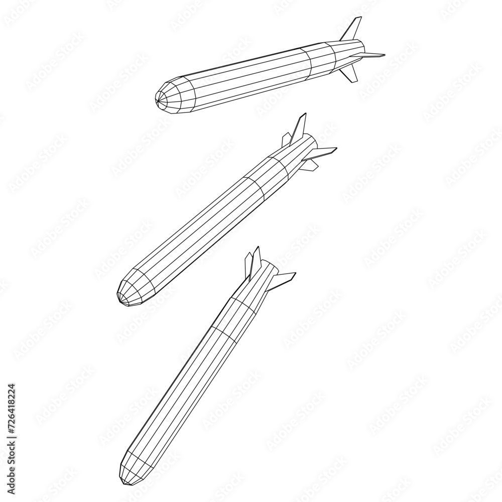 Ballistic Missile, Hypersonic Rocket, Bomb Ballistic Missile, Hypersonic Rocket, Bomb