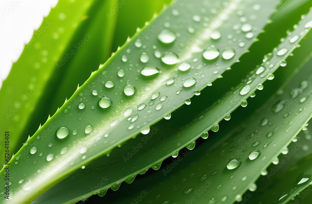 Aloe vera with water drops. Aloe vera with water drops.
