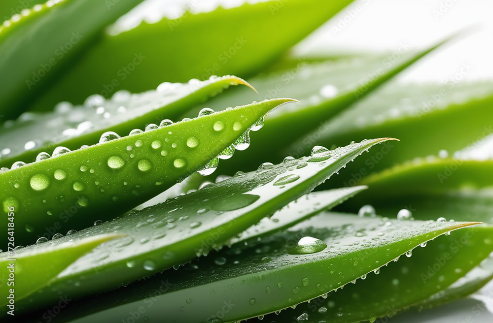 Aloe vera with water drops. Aloe vera with water drops.