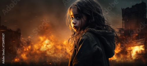 As the flames flickered and danced before her, the girl gazed into the mesmerizing fire, its warmth enveloping her in the chilly night as she reflected on the past and contemplated the future