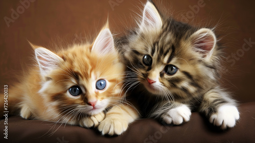 Kittens, small kittens, cheerful kittens © Dmitrii