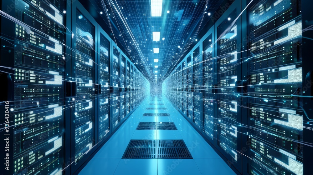 High-Speed Data Center Server Room High-Speed Data Center Server Room