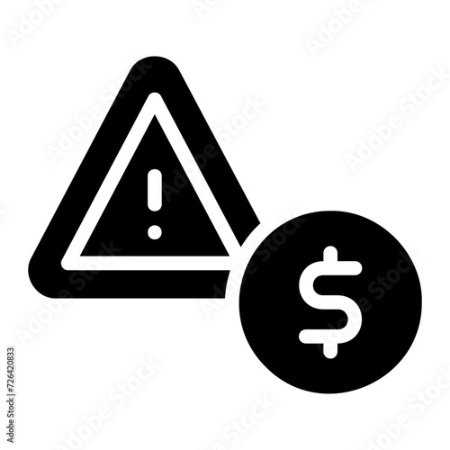 financial risk glyph icon