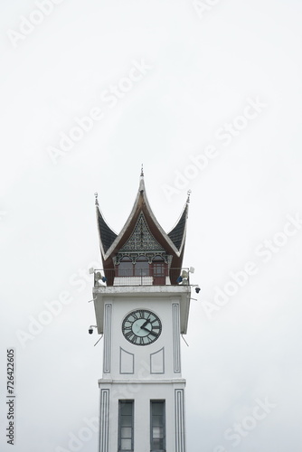 Jam Gadang, an iconic clock tower in Bukittinggi, West Sumatra, Indonesia