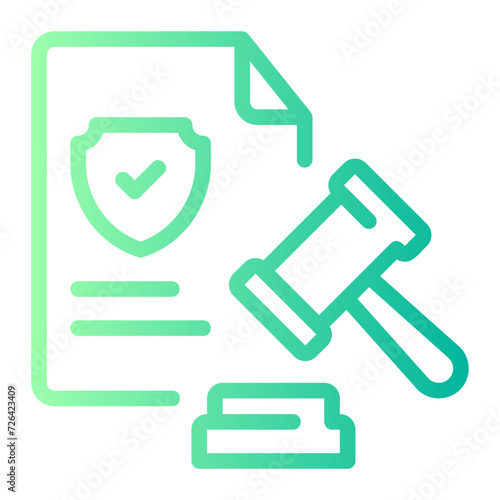 legal compliance gradient icon