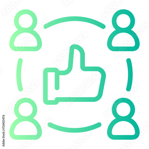 stakeholder gradient icon