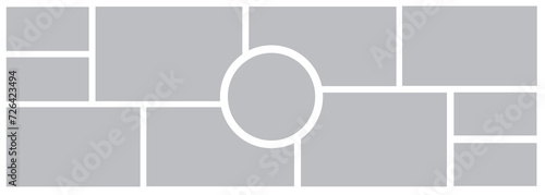 11 photo collage template. vector illustration, new collections