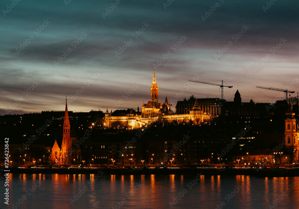 The beautiful evening lights of Budapest The beautiful evening lights of Budapest