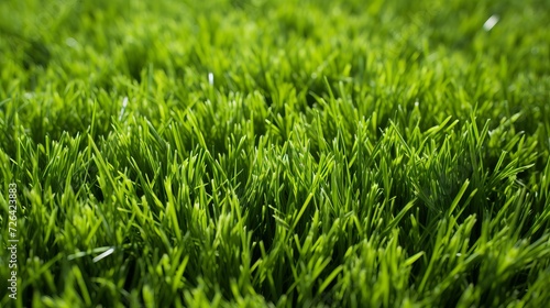 Lush green grass texture for football and soccer field, ideal for team sports grounds