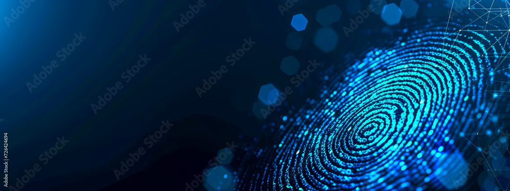 Blue Digital Fingerprint Biometrics for Secure Authentication and Cyber ...