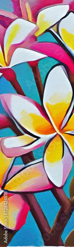 Beautiful plumeria flowers, for a greeting card