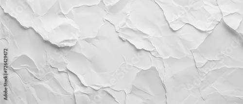 crumpled torn paper white background