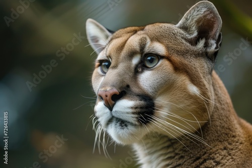 Majestic cougar in the forest