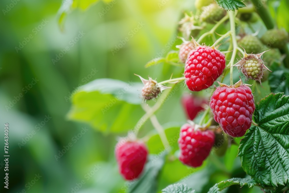 Raspberry harvest in the garden. Raspberry harvest in the garden.
