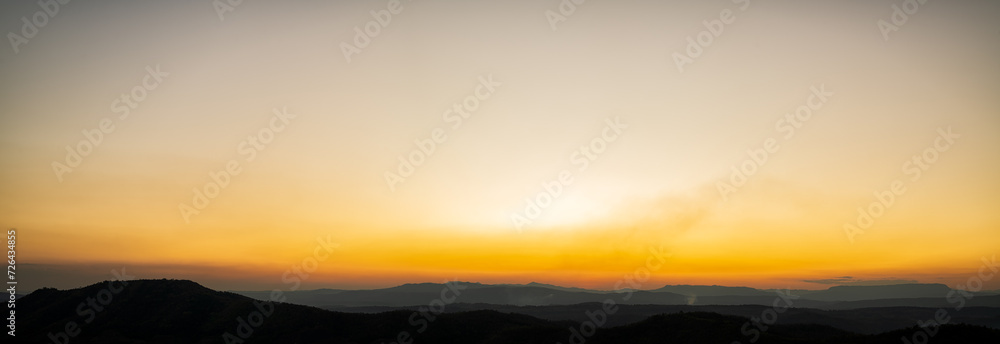 Panoramic beautiful sunset sky with clouds. Panoramic beautiful sunset sky with clouds.