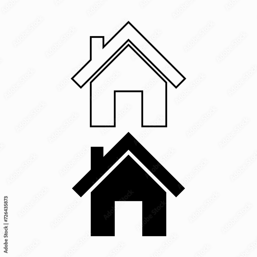 modern home flat icon design on white background