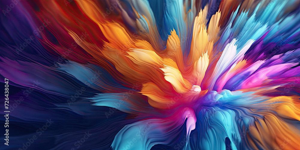 Vibrant Explosion of Colors in Abstract Art - Generative AI Vibrant Explosion of Colors in Abstract Art - Generative AI