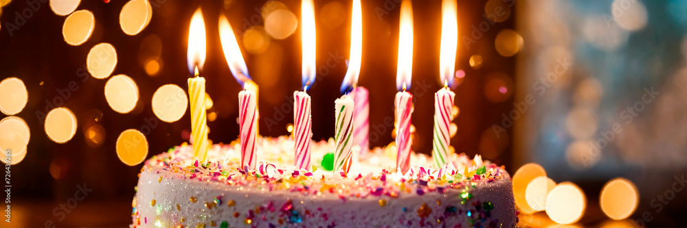 birthday cake with candles. Selective focus. birthday cake with candles. Selective focus.