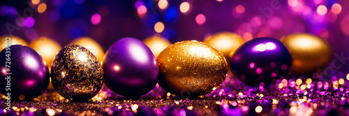 Beautiful Easter eggs for the holiday. Selective focus.