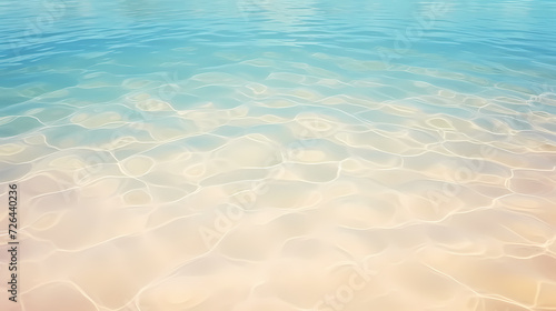 Aerial view of beautiful beach, simple, calm composition in clear blue