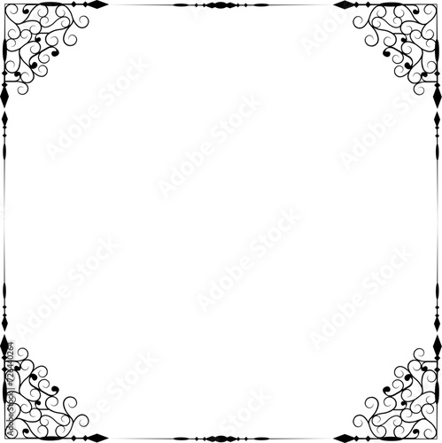 Vektor Vintage Rahmen - Design Element Retro Style - Cover quadratisch - gerahmt mit Ornamenten