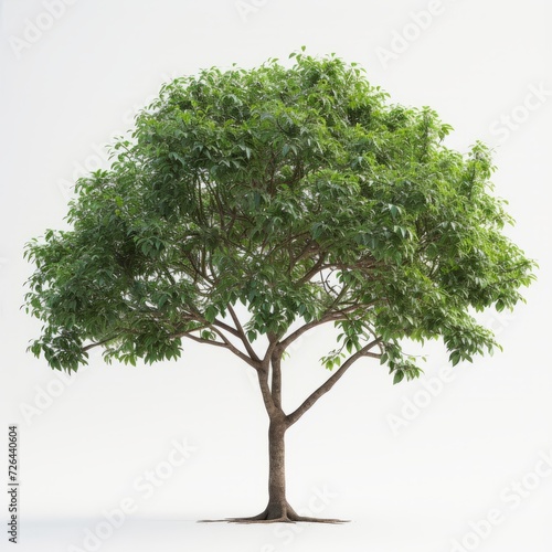 Image of Peltophorum pterocarpum  DC.  Backer ex K.Heyne   Yellow Flame Tree  trees against a clean white background. Expressing the natural beauty of olive branches and leaves