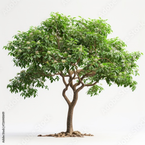 Image of Peltophorum pterocarpum (DC.) Backer ex K.Heyne (Yellow Flame Tree) trees against a clean white background. Expressing the natural beauty of olive branches and leaves