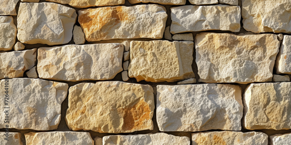 Texture Of Stone Limestone Wall With Stones For Background Created Using Artificial Intelligence