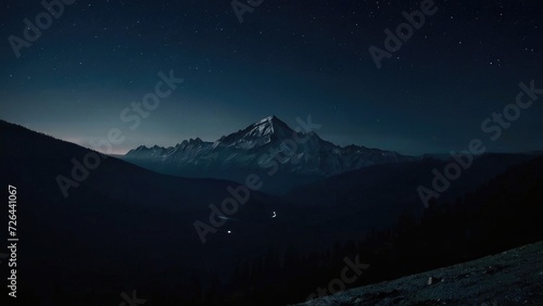 landscape mountain at night background 