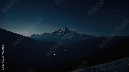 landscape mountain at night background  © alvian