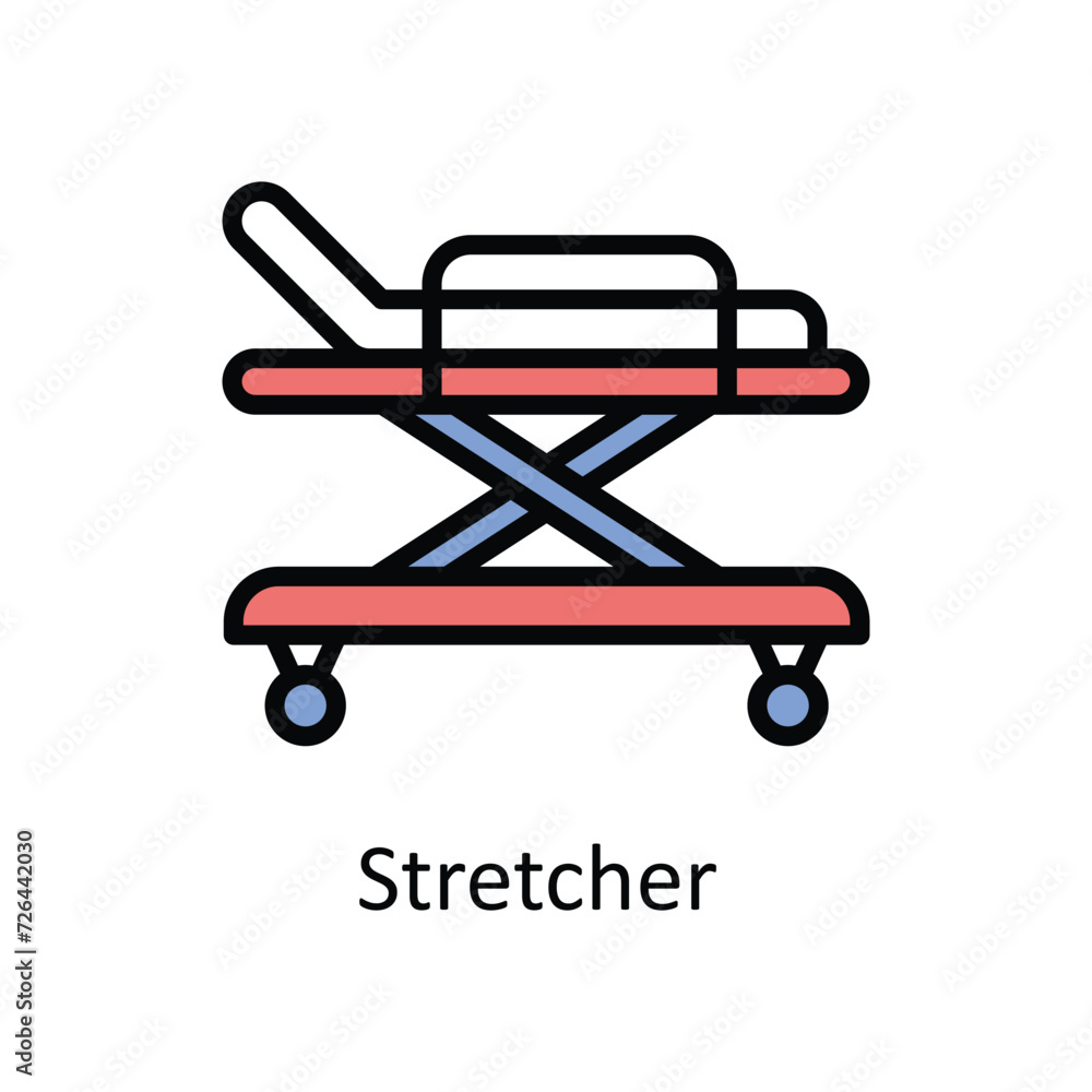 Stretcher vector Filled outline icon style illustration. EPS 10 File Stretcher vector Filled outline icon style illustration. EPS 10 File