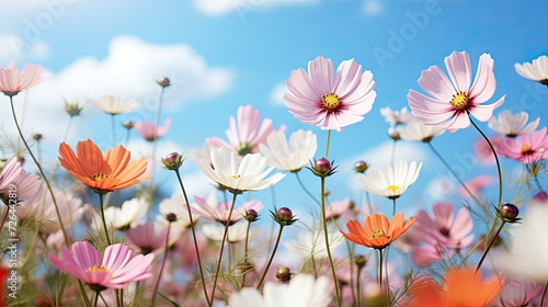 Cosmos pink flowers © neirfy
