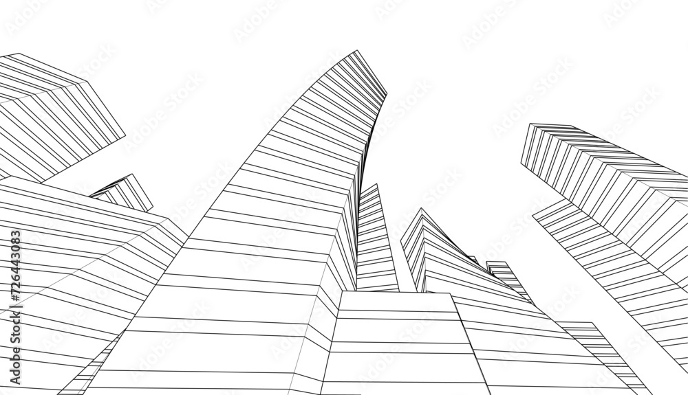 abstract architecture vector 3d illustration abstract architecture vector 3d illustration