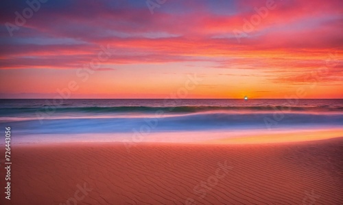Sunset on the beach. Paradise beach. Tropical paradise  white sand  beach 