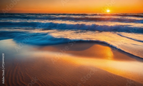 Soft beautiful ocean wave on sandy beach. baeutiful landscape beach © Dompet Masa Depan