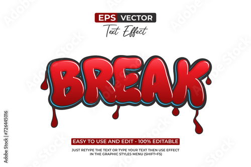 Graffiti Text Effect Red Graffiti Melted Style Theme.