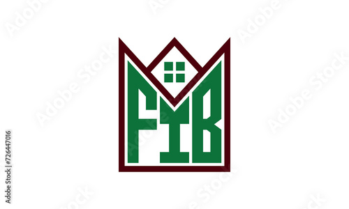 FIB initial letter real estate builders logo design vector. construction ,housing, home marker, property, building, apartment, flat, compartment, business, corporate, house rent, rental, commercial