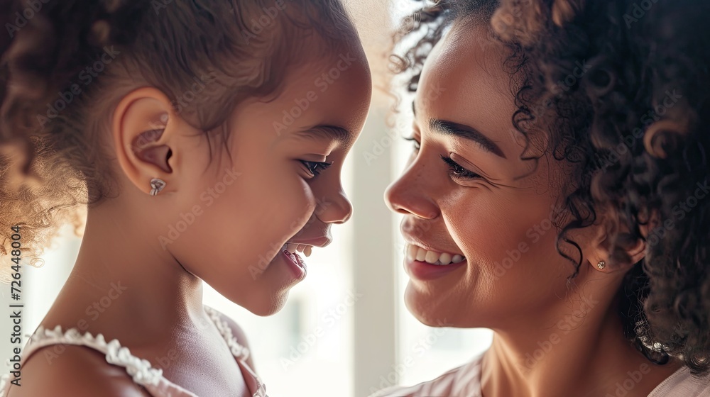 Happy, relax and calm mother and young little daughter bonding each other isolated on white background. Mother's day and family day concept. Happy, relax and calm mother and young little daughter bonding each other isolated on white background. Mother's day and family day concept.
