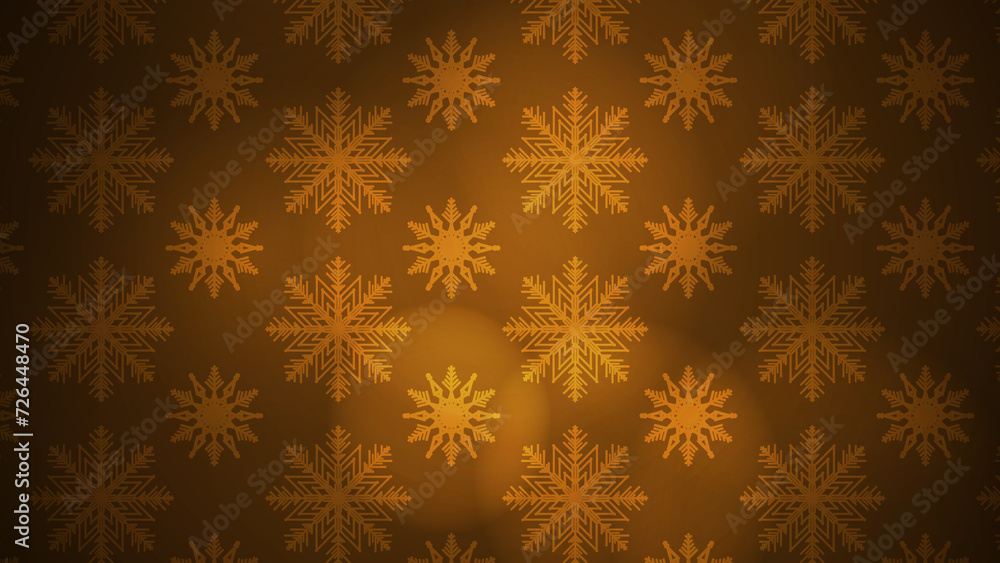 gold Snowflakes on brown background